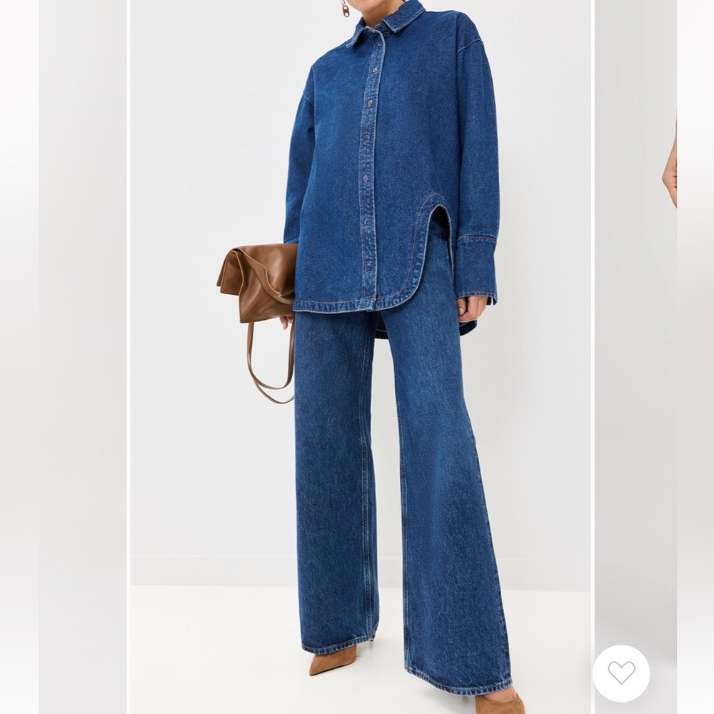 New Agolde Dame High Rise Wide Leg No Cuff